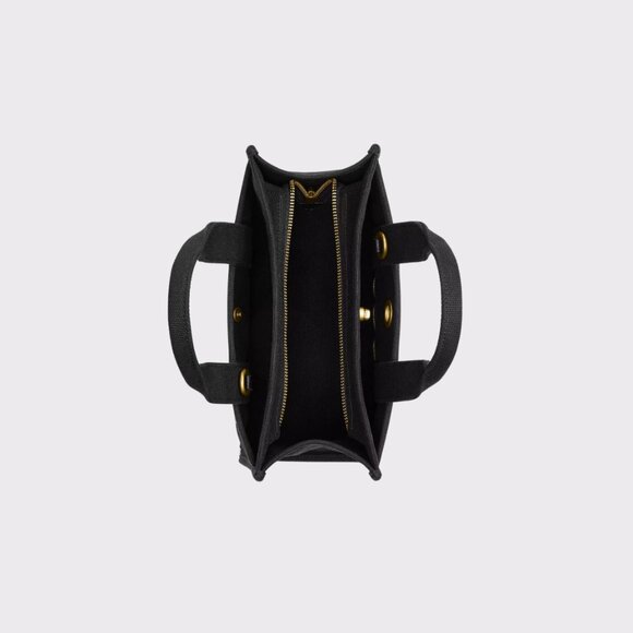 Disney x COACH 2way Cargo Tote Bag 20 CAF76 Black Cotton Canvas Mickey Mouse New - Picture 3 of 5